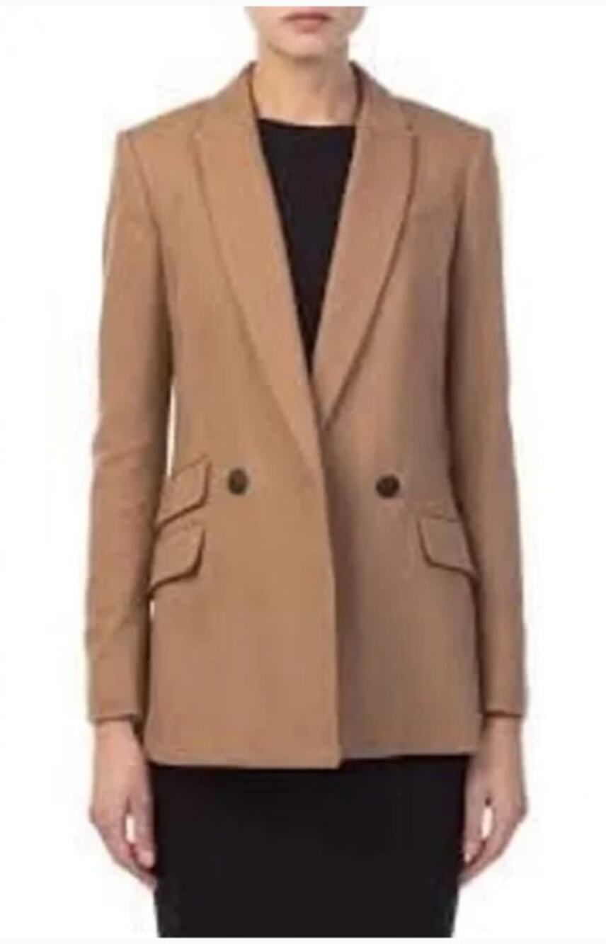 Rag & Bone Duke Double Breasted Blazer Dark Tan Size 0 Duke Double-Breasted